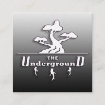 Las tarjetas de visita de The Underground negras d