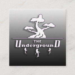 Las tarjetas de visita de The Underground negras d