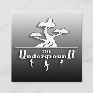 Las tarjetas de visita de The Underground negras d