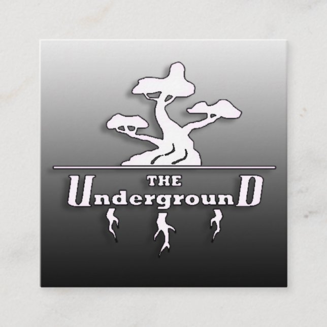 Las tarjetas de visita de The Underground negras d (Anverso)