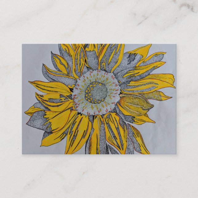 Las tarjetas de visita del girasol, girasol (Anverso)