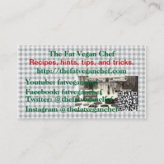 Las tarjetas del cocinero del vegano de la grasa