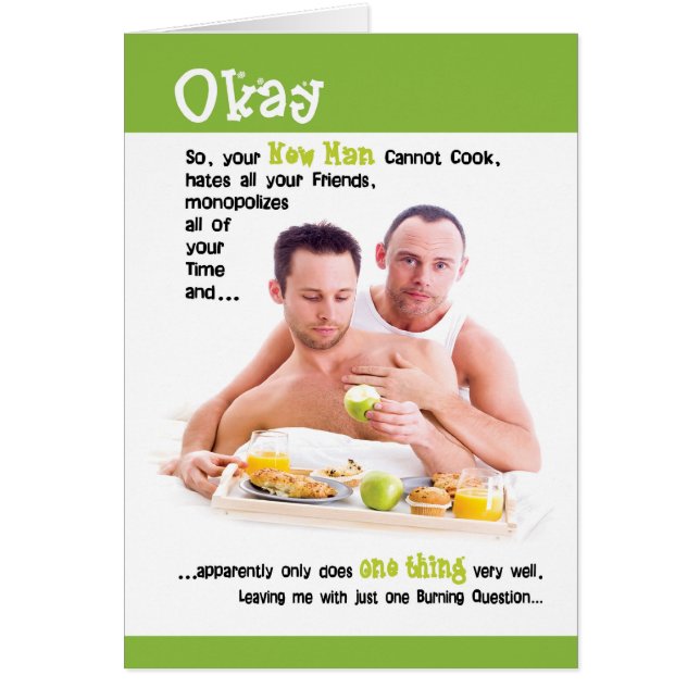 Las tarjetas gay - no pueden cocinar (Frente)