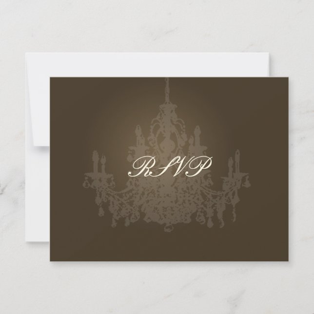 Las tarjetas PixDezines Chandelier RSVP requieren  (Anverso)