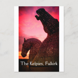 Las tarjetas postales Kelpies en Falkirk, Escocia