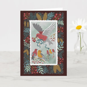 las tarjetas Red Greeting de Winter Earth Song Cri