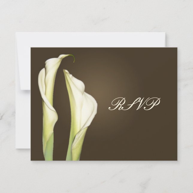 Las tarjetas RSVP de Calla Lillies requieren invit (Anverso)