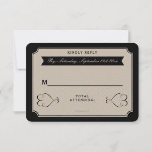 Las tarjetas RSVP de la colección de bodas antigua