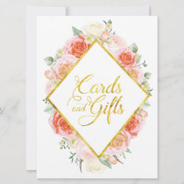 Las tarjetas y la tabla elegantes de los regalos