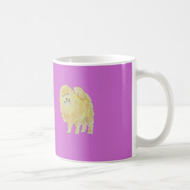 Las tazas del perro de Pomeranian añaden el frente (Derecha)