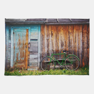 Las toallas de cocina 1 Bicicleta Verde