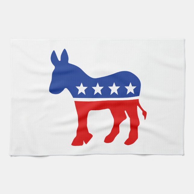 Las toallas de cocina del Demócrata Donkey America (Horizontal)