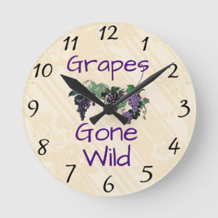 Las uvas se han vuelto un reloj de pared salvaje