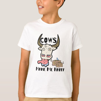 Las vacas me hacen feliz camiseta de Chica de la c