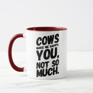 Las vacas me hacen feliz taza de café