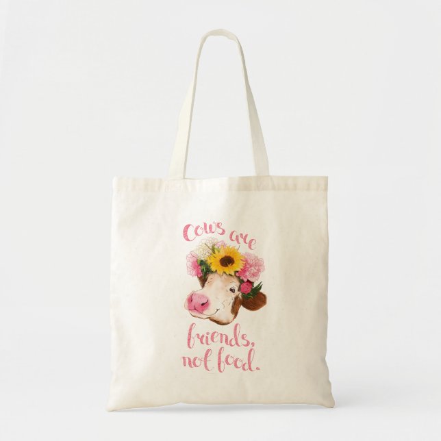 Las vacas son amigos, no comida. - La bolsa de (Frente)