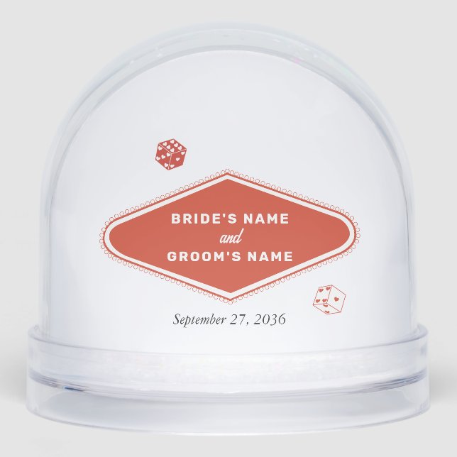 Las Vegas Casino Destination Wedding Red White  (Anverso)