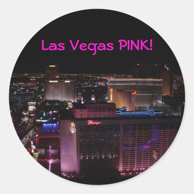 ¡Las Vegas PINK! Pegatina (Anverso)
