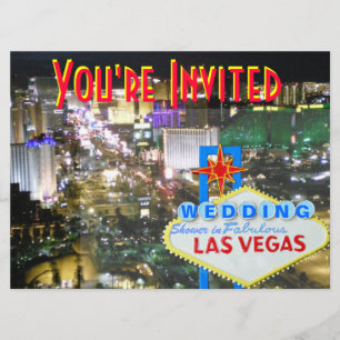 Las Vegas que casa la invitación de la ducha
