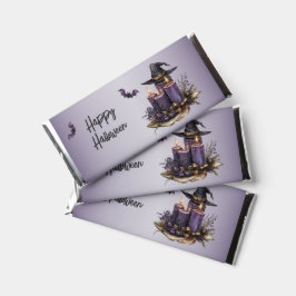 Las velas púrpuras de Halloween dan miedo