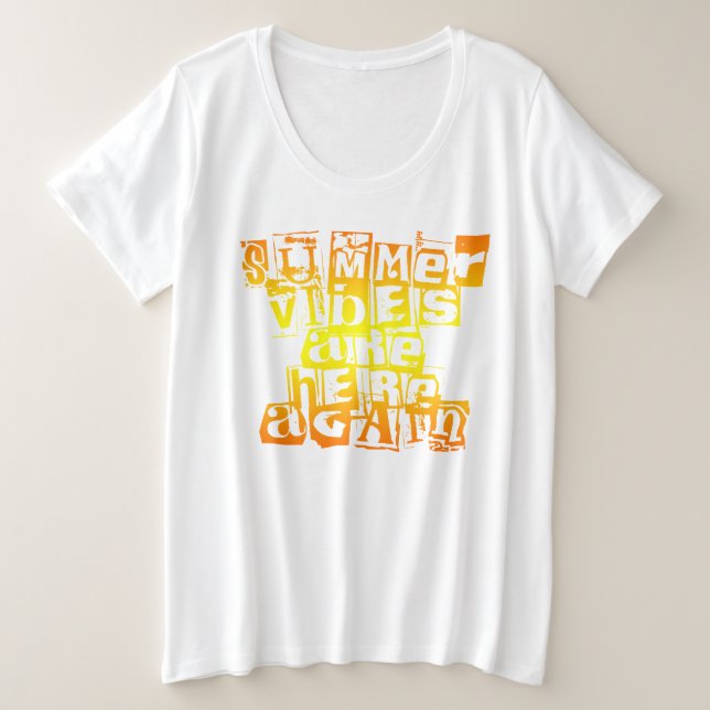 Las vibraciones de verano vuelven a estar aquí tex (Anverso del diseño)