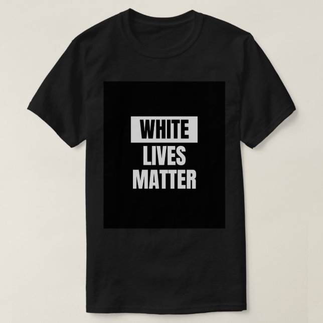 Las vidas blancas importan a las camisetas negras  (Diseño del anverso)