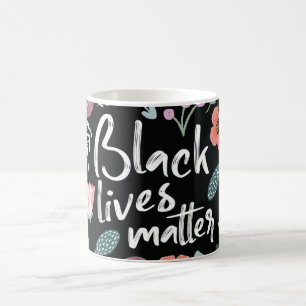 Las vidas negras importan a la jarra floral