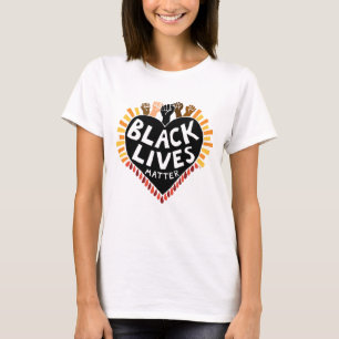 Las vidas negras importan la camiseta de las mujer