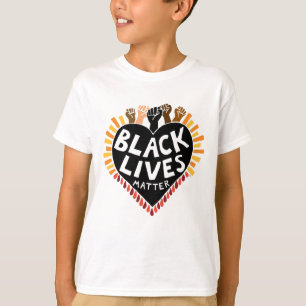 Las vidas negras importan la camiseta de un niño (