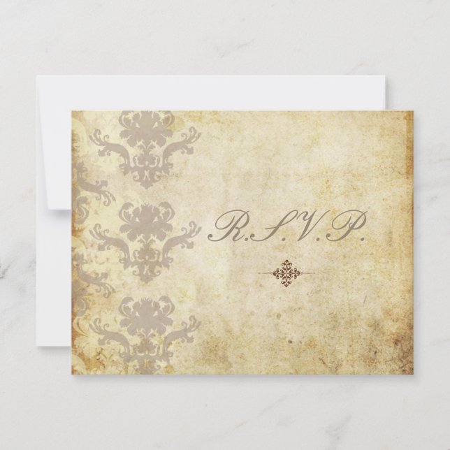 Las Vintage RSVPs requieren invitaciones de boda 5 (Anverso)