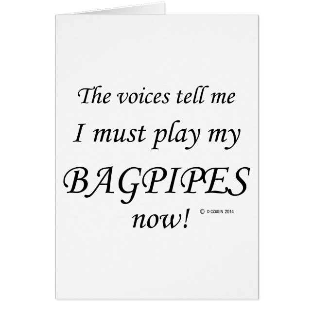 Las voces de Bagpipe dicen que hay que jugar (Frente)