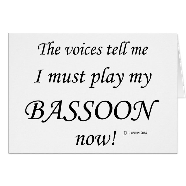 Las voces de Bassoon dicen que deben jugar (Anverso (Horizontal))