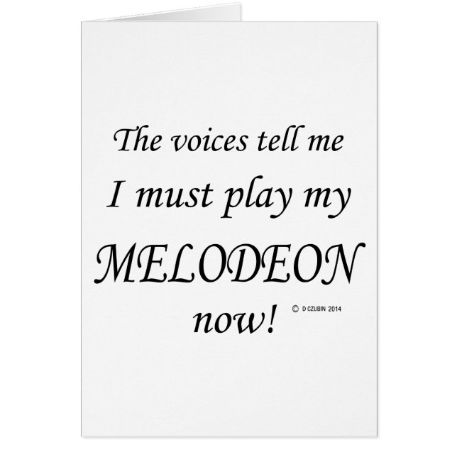 Las voces de Melodeón dicen que deben tocar (Frente)