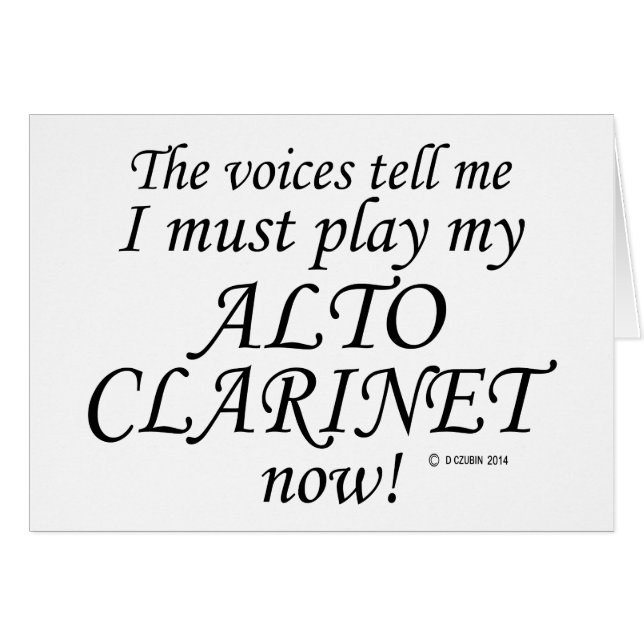 Las voces del Alto Clarinet dicen que deben jugar (Anverso (Horizontal))