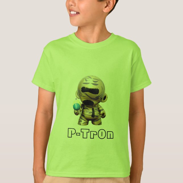 Laser de P-Tron - Camiseta verde (Anverso)