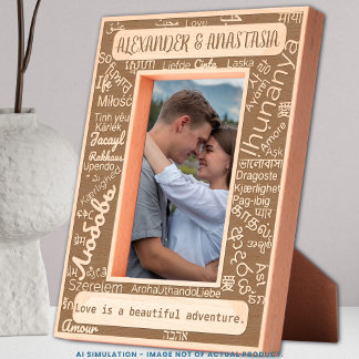 Láser personalizado grabado 'AMOR' en 50 idiomas