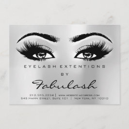 Lash Extensión Instrucciones de Aftercare Gris Pla