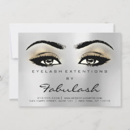 Lash Extensión Instrucciones de Aftercare Gris Pla