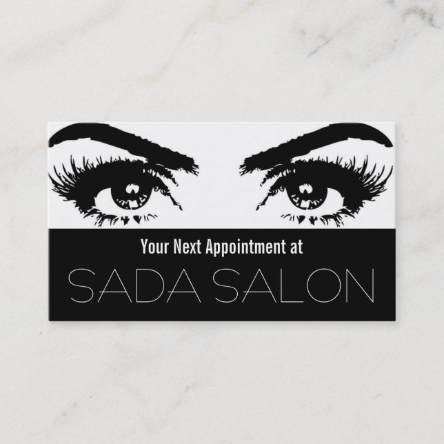 Lash Extensions Salón Beauty Spa Tarjeta de cita (Anverso)