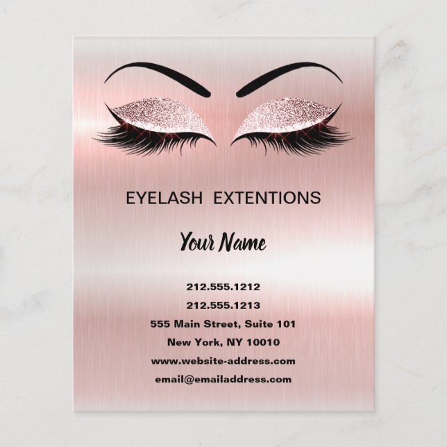 Lashes business personalized flyer (Frente)