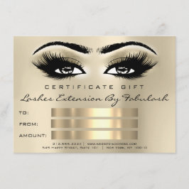 Lashes Certificado de maquillaje SPA Ojos de regal