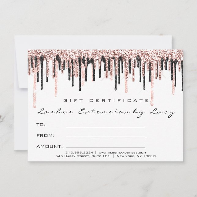 Lashes Extension Makeup Certificate Gift (Anverso)