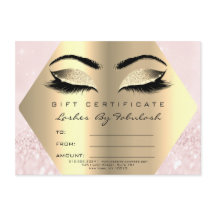 Lashes Makup Certificado de Diamante de Oro Regalo