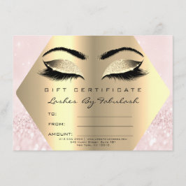 Lashes Makup Certificado de Diamante de Oro Regalo