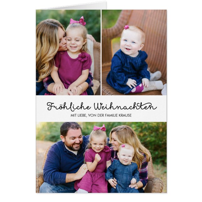 Lässige Handschrift Weihnachtsklappgruß (Frente)