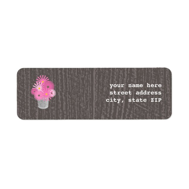 lata de estaño de flores silvestres etiqueta de di (Frente)