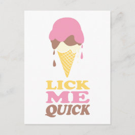 Látame una postal de cita blanca rosa de helado rá