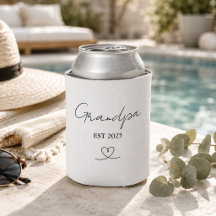 Abuelo Personalizado Año EST | Enfriador de Lata