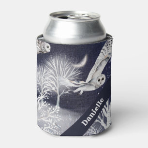 Latas Búhos nevados de invierno   Enfriador de lata pers
