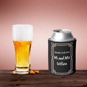 Latas Elegante borde de oro rosa en enfriador de lata ne